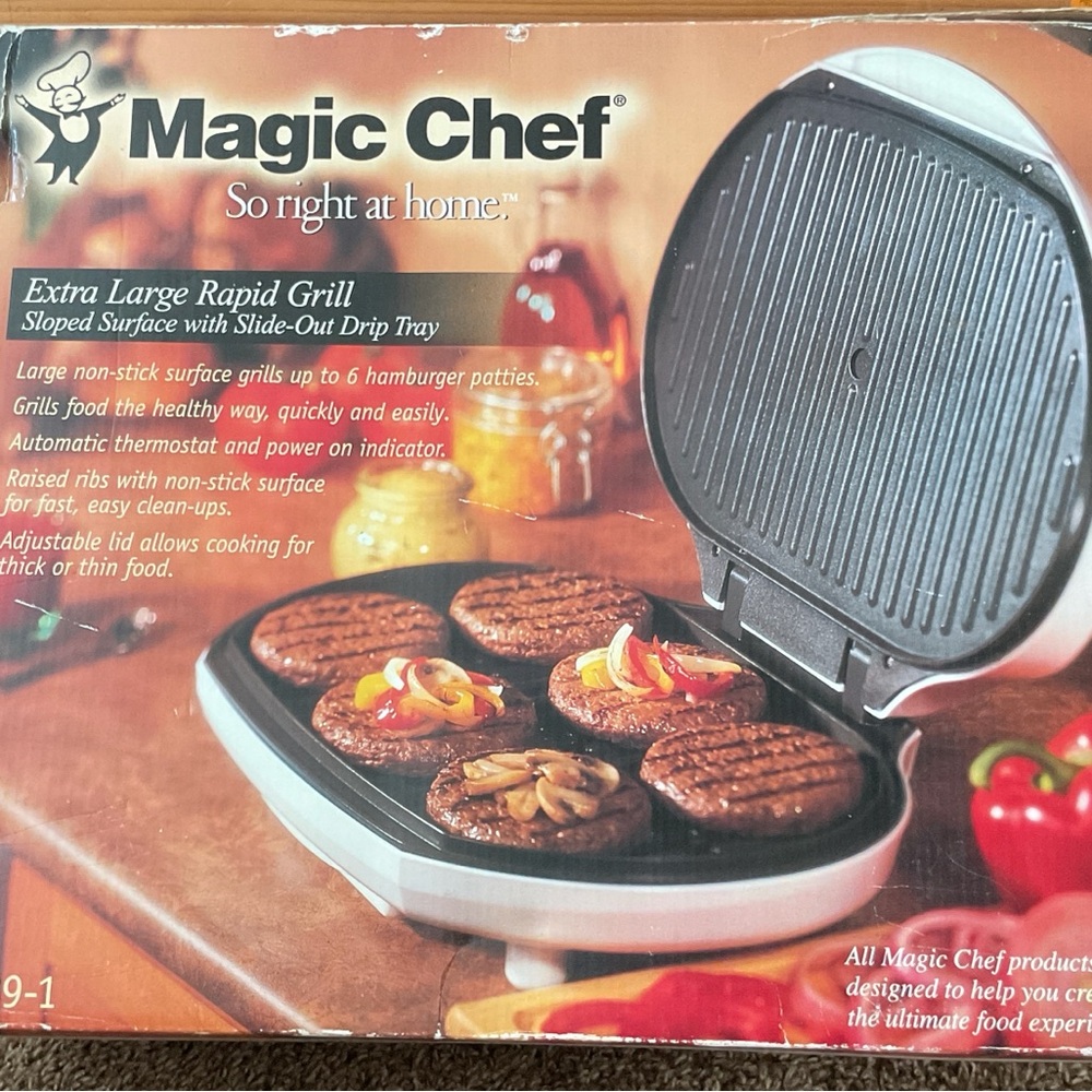 Extra Large Rapid Grill - Black NIB